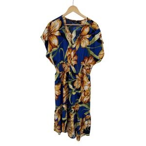 Mlle Gabrielle Tropical Dress Maxi Women's 1X Resort Beach Vacation Cruise